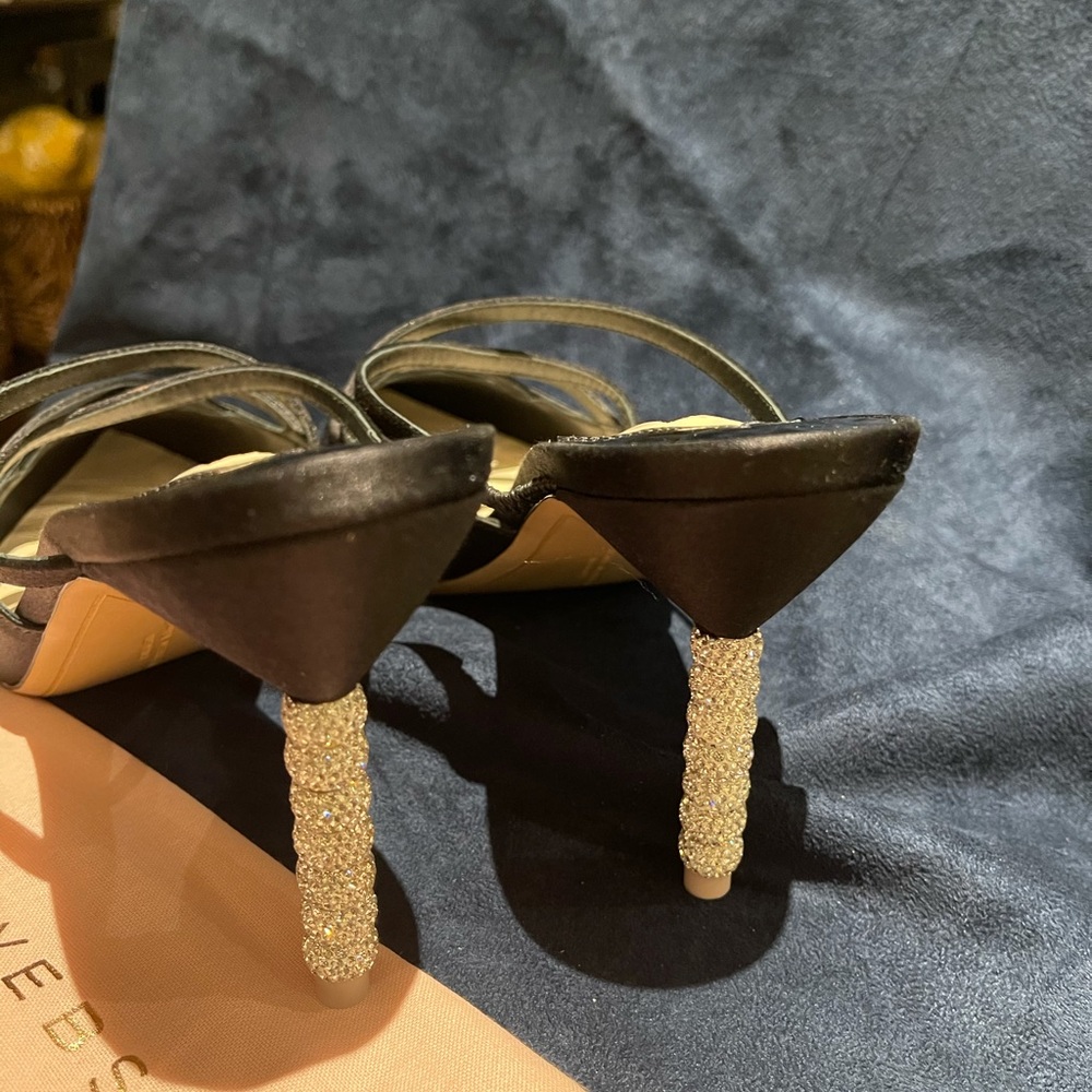 Sophia Webster Coco black satin mules - Picture 7 of 10